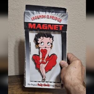 Cute Vintage Rare Betty Boop In  Red Dress & Marilyn Monroe Pose Magnet
